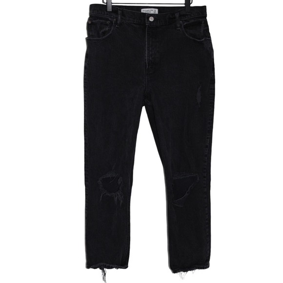 Abercrombie & Fitch Denim - Abercrombie & Fitch Curve 90s Straight Ultra High Rise Denim Jean